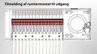 Danfoss Icon gulvvarme  Tilmelding af rumtermostat til masterregulator [upl. by Arikahs]