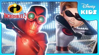 😱 Can Elastigirl Stop The Screenslaver  Incredibles 2  Disney Kids [upl. by Auj]