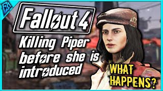 Fallout 4  Killing Piper Before She Starts Her CutScene [upl. by Hillary]