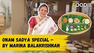 Onam Sadya Special By Marina Balakrishnan [upl. by Amethyst]