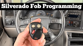 2000  2006 Chevy Silverado Remote Key Fob Programming  How To Pair Program Chevrolet Fob [upl. by Odine45]