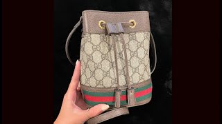 Gucci Ophidia Mini Bucket Bag Full Review [upl. by Kirsti]