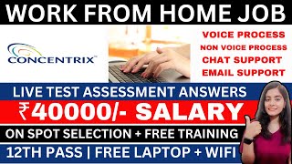 CONCENTRIX ASSESSMENT TEST ANSWERS  WORK FROM HOME JOBS 2024  ONLINE JOB AT HOME  CONCENTRIX JOBS [upl. by Adilem]