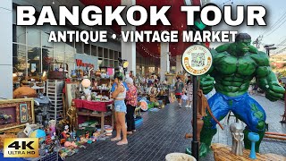 4K Walking The Best Vintage Antique Market in Bangkok Thailand [upl. by Alwitt624]