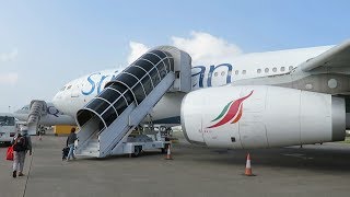 SriLankan Airlines A330300 Business Class Maldives to Qatar via Colombo [upl. by Sirron]