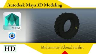 tyre modeling autodesk maya 3d [upl. by Enirbas370]