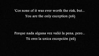 The Only Exception  Paramore english  spanish lyrics Letra en español e inglés [upl. by Keldah691]