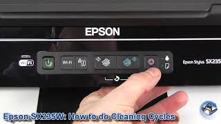 Epson Stylus SX235W How to do Printhead Cleaning Cycles and Improve Print Quality [upl. by Hamford]