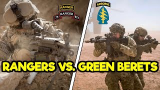 US ARMY RANGERS VS SPECIAL FORCES GREEN BERETS [upl. by Ruhtua]