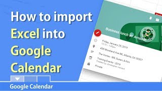 How to import Excel into Google Calendar by Chris Menard [upl. by Elolcin]