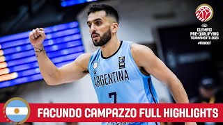 Facundo Campazzo  ARG  Full Highlights from FIBA Olympic PreQualifying Tournament 2023 Argentina [upl. by Felske]