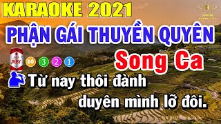 Phận Gái Thuyền Quyên Karaoke Song Ca  Trọng Hiếu [upl. by Yerd]