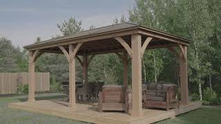 12 x 20 Wood Gazebo With Aluminium Roof [upl. by Haimaj]