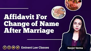 Affidavit For Change of Name After Marriage [upl. by Odraude963]