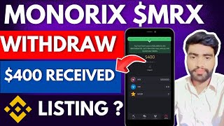 Monorix withdraw  monorix airdrop  monorix withdraw Kaise Kare  monorix airdrop withdrawal [upl. by Witty]