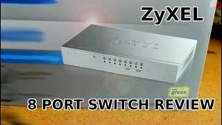 ZyXel 8 Port Switch Review GS108Bv3 [upl. by Tnek982]