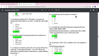 Informatique de gestion darija  Excel examen QCM corrigé تمارين محلولة partie 2 [upl. by Ahtabat]