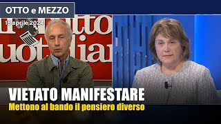 Marco Travaglio a Otto e Mezzo sullintolleranza al manifestare è vietato dissentire [upl. by Ambrosine331]