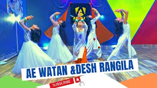 Independence Day dance  Ae watan desh rangila kids dance [upl. by Yrakcaz555]