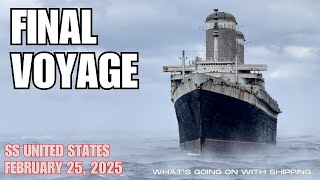 Update On the Final Voyage of SS United States  Tow by Vinik 6  Off the East Coast of Florida [upl. by Geoff956]