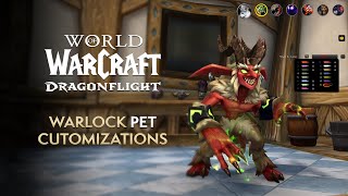 Customize WARLOCK Pets in Patch 1015 at the Barber Shop  Dragonflight [upl. by Brigette]