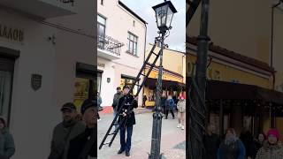 This man lights 100 lamps daily 😱 shorts [upl. by Herwig]