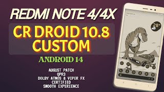 CrDroid 108 Custom For Redmi Note 44X  QPR3  Android 14 August PatchSmooth And Customization [upl. by Goodhen387]