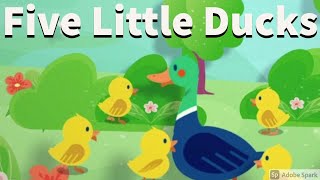 Five Little Ducks  Nursery Rhymes  Children Songs And Stories  Little Tiger Books [upl. by Flaherty]