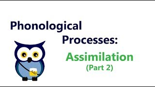 Phonological Processes Assimilation Part 2 [upl. by Aiuqet]