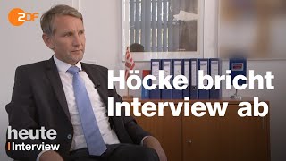 Björn Höcke bricht ZDFInterview ab und droht [upl. by Fowkes]