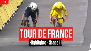 Tour de France 2024 Stage 11 Highlights [upl. by Ajssatsan]