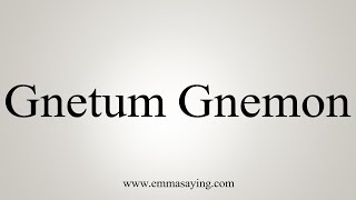 How To Say Gnetum Gnemon [upl. by Cocks]