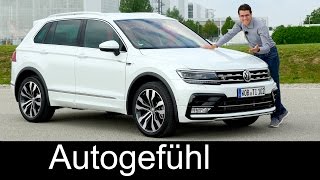 VW Volkswagen Tiguan RLine FULL REVIEW 240 hp BiTurbo TDI test driven [upl. by Saxe]