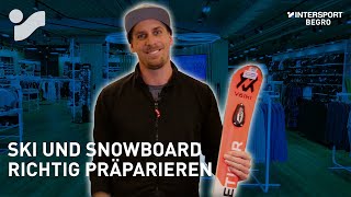 Ski und Snowboard richtig präparieren  Schleifen  Wachsen  Belag Ausbessern  Service [upl. by Akeihsat]