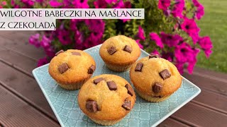 Szybkie muffinki wilgotne babeczki na maslance z czekoladÄ… Rodzinne pieczenie [upl. by Kegan232]