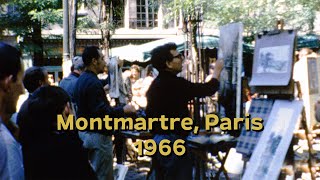 Montmartre Paris 1966 silent colour 8mm film [upl. by Annavas]