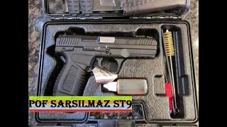 Pistol PofSarsilmaz ST9 Caliber 9x19 mm Unbox and review [upl. by Cayla194]