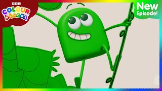 Meet Green  FULL EPISODE  S1 E6  Learn Colours  Kids Cartoons  Colourblocks [upl. by Rostand752]