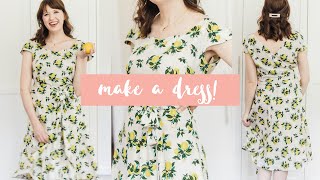 How to Make a Dress from Scratch Sewing My Favorite Easy Beginner Pattern [upl. by Anoniw]