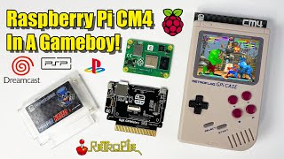 A Raspberry Pi CM4 In A GameBoy GPiMate Plus Add on [upl. by Richia]