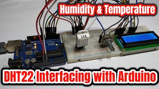 How to Use a DHT22 Humidity and Temperature Sensor  Arduino Tutorial [upl. by Lansing]