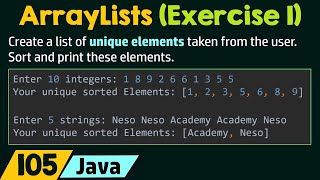 ArrayLists Exercise 1 [upl. by Tubb]