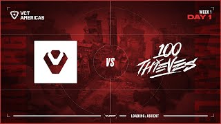 SEN vs 100T  VCT Americas Stage 1  W1D1  Map 1 [upl. by Yrocaj]