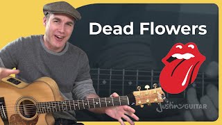 Dead Flowers Guitar Lesson  The Rolling Stones [upl. by Astrea]