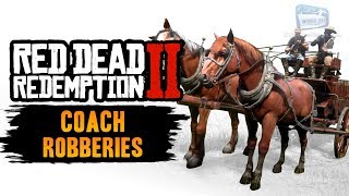 Red Dead Redemption 2 All Coach Robberies [upl. by Ttegirb]