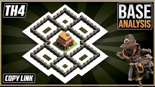 THE ULTIMATE TH4 HYBRIDTROPHYdefense Base 2024 Town Hall 4 Hybrid Base Design – Clash of Clans [upl. by Florina678]