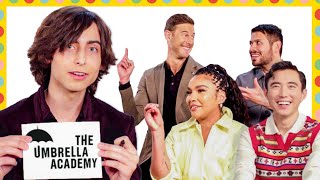 The Umbrella Academy Cast Test How Well They Know Each Other  Vanity Fair Game Show [upl. by Ahsat]