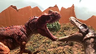 Jurassic beast ceratosaurus vs baryonyx battle Jurassic world stop motion film [upl. by Sarge]