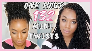 Sis132 MINI TWISTS IN 1 HOUR 😱 Easy Crochet Hairstyle ft Nomadik Mini Twists 2019 [upl. by Flavius]