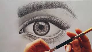 Малювання ока  Рисунок детальний ока З поясненнями  Drawing the eye [upl. by Ahsir]